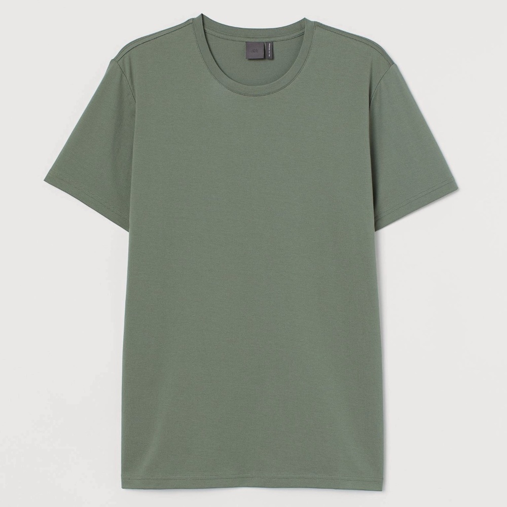 NEW - H&M Premium Cotton Tee - Sage Green